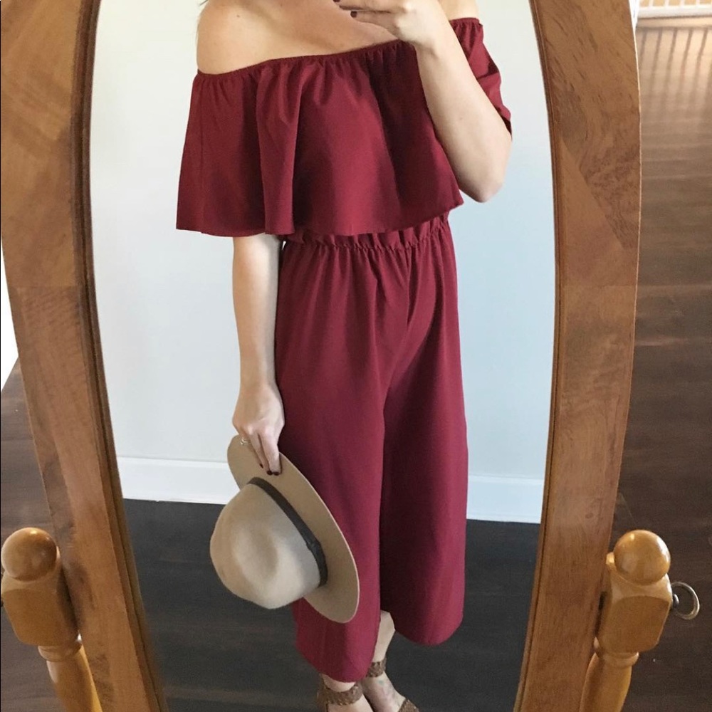 Red jumpsuit